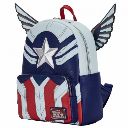 Mini mochila loungefly marvel falcon capitán américa cosplay