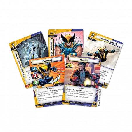 Juego de mesa marvel champions: wolverine 60 cartas pegi 14