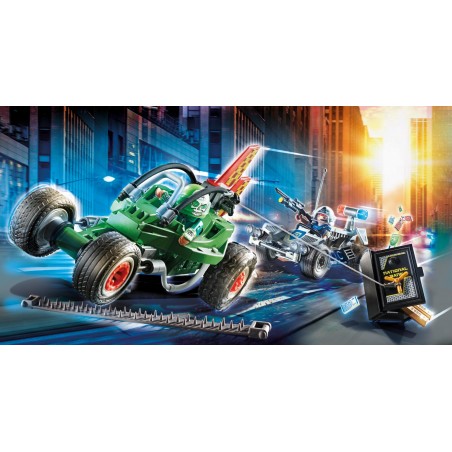 Playmobil ciudad kart policial persecucion ladron de caja fuerte