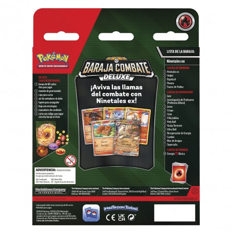 Juego de cartas pokemon tcg baraja de combate deluxe ninetales español