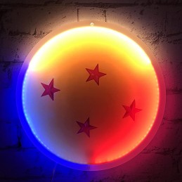 Mural lampara neon teknofun madcow entertainment dragon ball z bola de dragon 30 cm