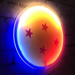 Mural lampara neon teknofun madcow entertainment dragon ball z bola de dragon 30 cm