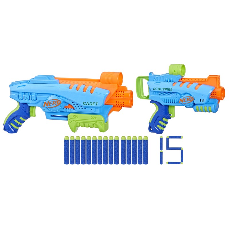 Set doble lanzadores hasbro nerf elite junior ultimate starter