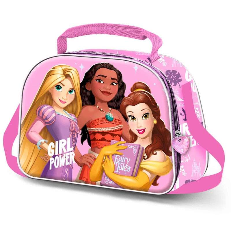 Bolsa Portameriendas 3D Princesas Disney 20x25,5x10cm.