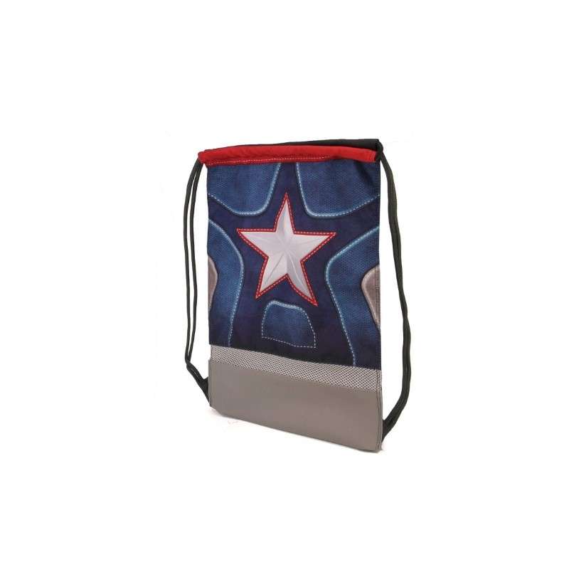 Saco Mochila Capitan America 48x35x1cm.