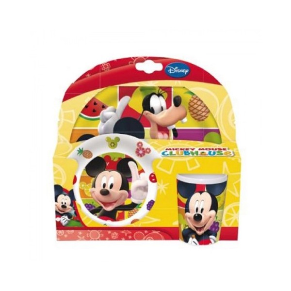 Set Desayuno 3 Piezas Melamina Mickey