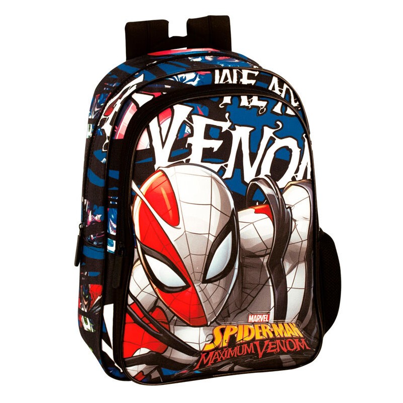 Mochila Venom Spiderman Marvel 37x29x11cm.