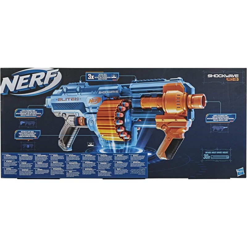 Lanzador hasbro nerf elite 2.0 shockwave rd - 15