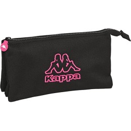 Portatodo Triple Kappa Black And Pink 22X3X12 Cm