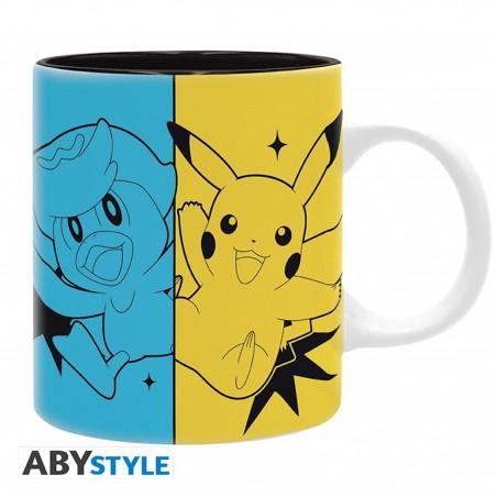 Taza abystyle pokemon - iniciales escarlata y purpura