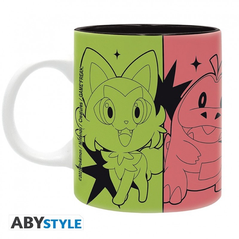 Taza abystyle pokemon - iniciales escarlata y purpura