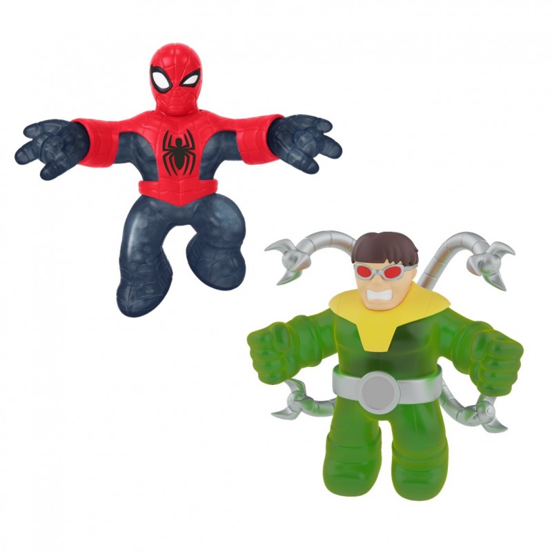 Pack de 2 figuras bandai goo jit zu marvel héroes spiderman vs dr octopus