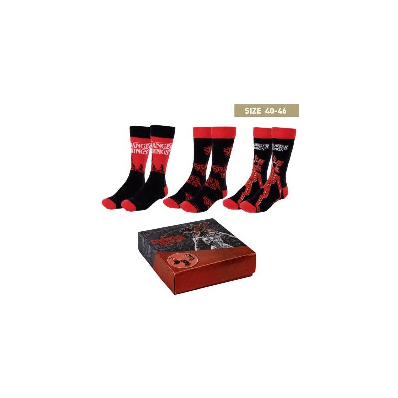 Pack calcetines 3 piezas stranger things talla 40 - 46