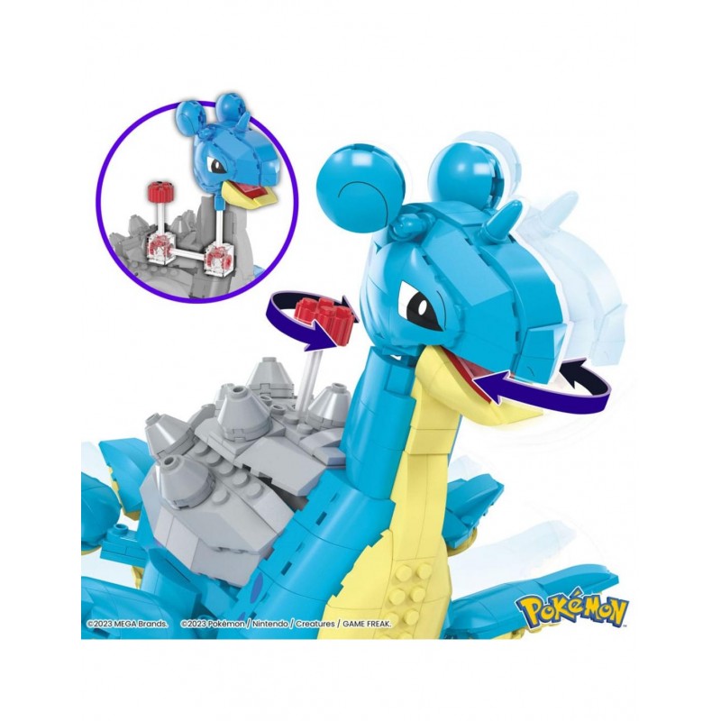 Figura mattel mega construx pokemon lapras 527 piezas