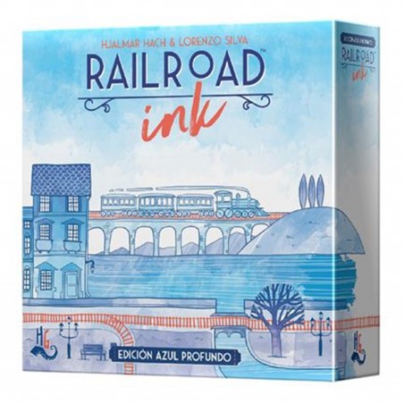 Juego de mesa railroad ink: edicion azul profundo pegi 8