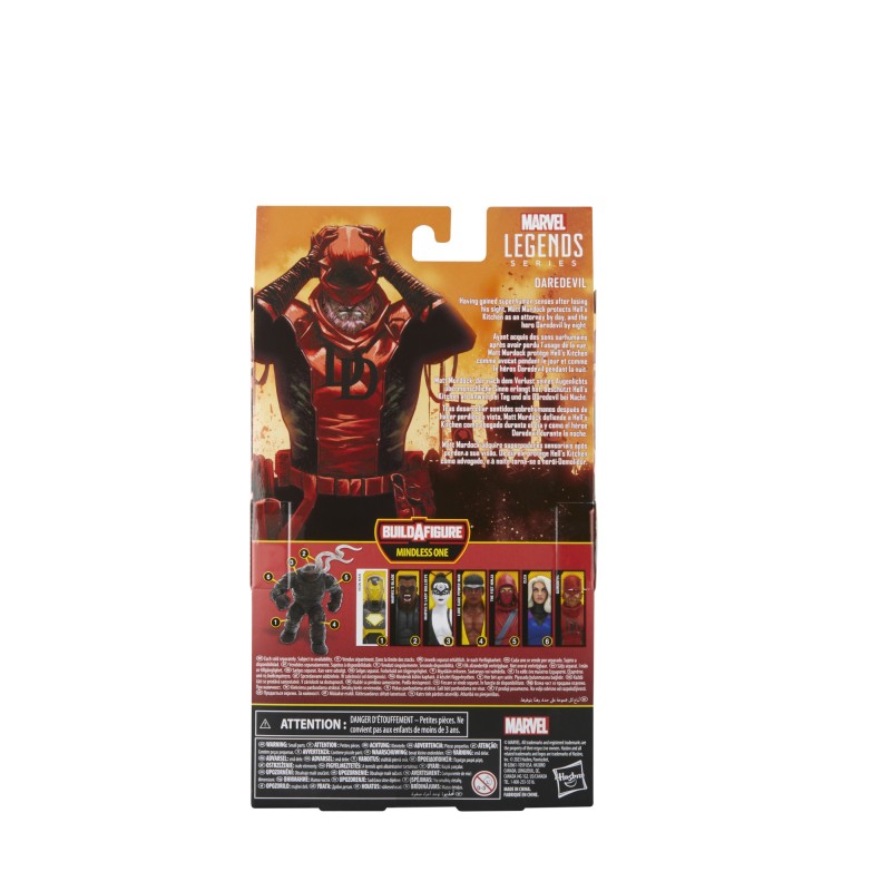 Figura hasbro marvel knights legends series build a figure mindless one daredevil