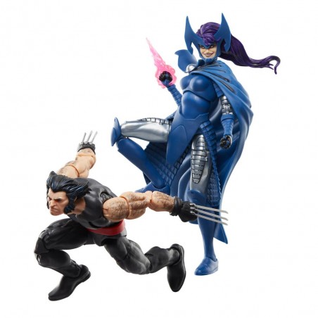 Set figuras hasbro marvel legends series wolverine & lady psylocke