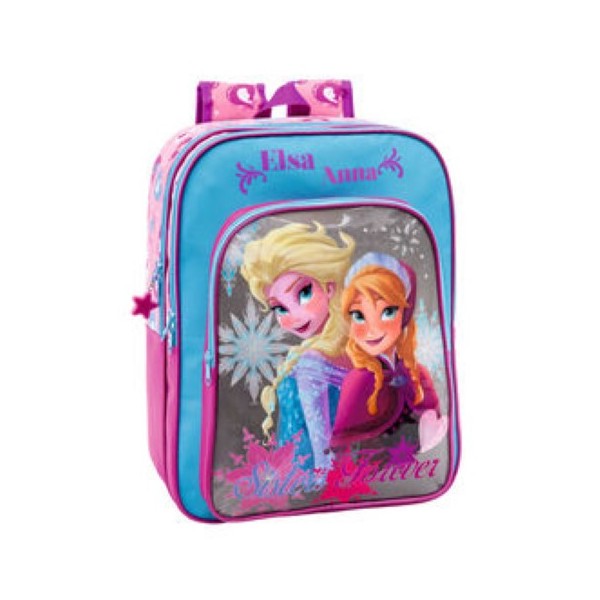 Mochila Frozen Disney Adap.Carro 2 Cremalleras 33x42x20cm.