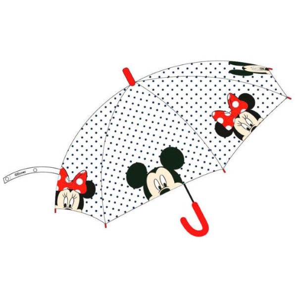 Paraguas Transparente Automatico Minnie Disney 43,5cm.