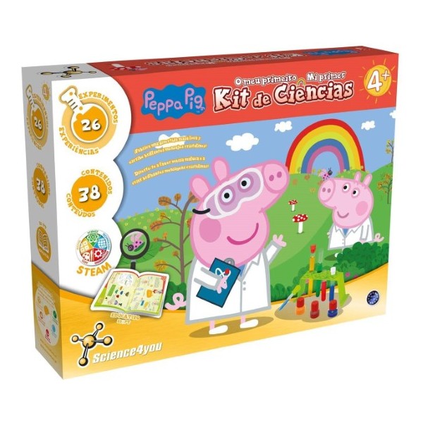 Juego Kit DE Ciencias DE Peppa Pig con 26 EXPERIMENTOS,