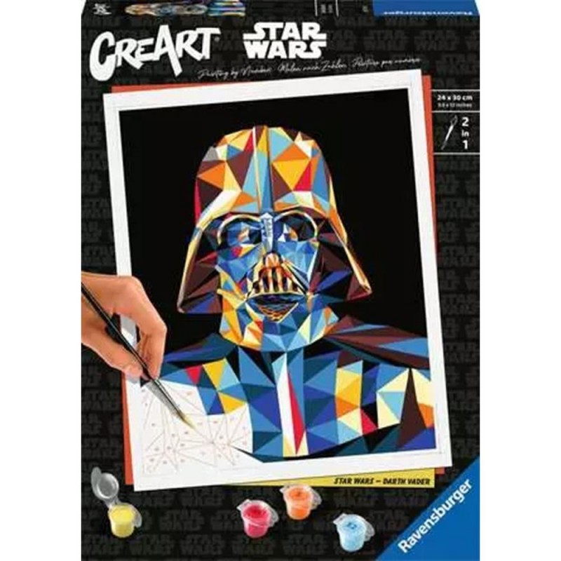 Kit para pintar con números ravensburger creart serie trend c star wars: darth vader