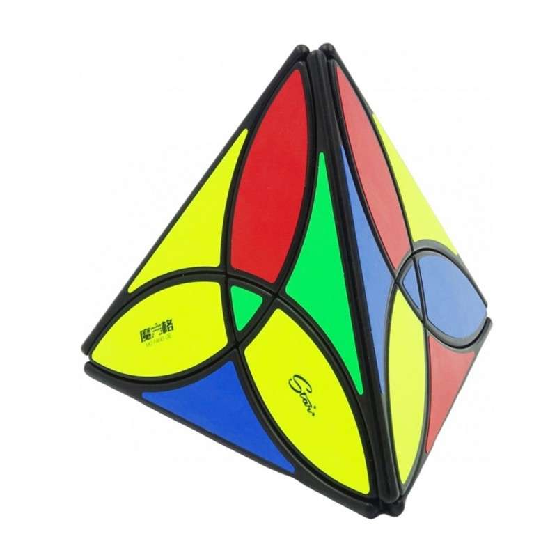 Cubo de rubik qiyi clover pyraminx negro