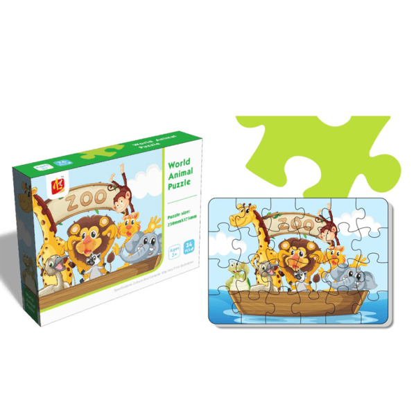 PUZZLE 24 PIEZAS EN CAJA ZOO 25x17.5xm.