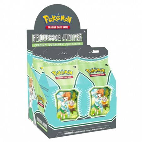 Juego de cartas pokemon premium tournament collection professor juniper 4 barajas inglés