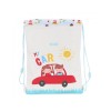 Saco Plano Junior Facil Limpieza Safta Preescolar My Car 26cm x 34cm.