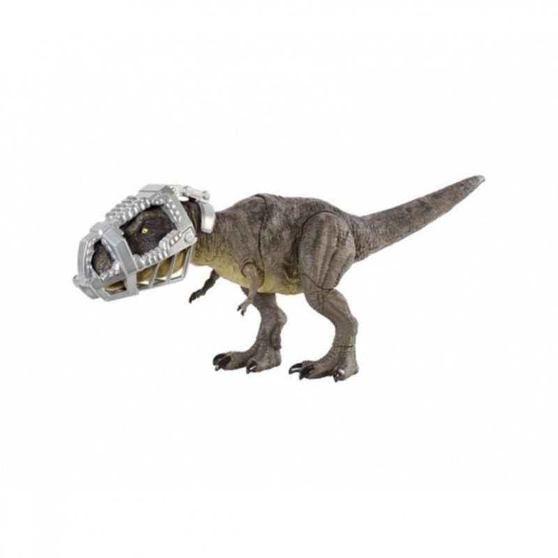 Figura mattel jurassic world dino escape tyrannosaurus rex pisa y ataca