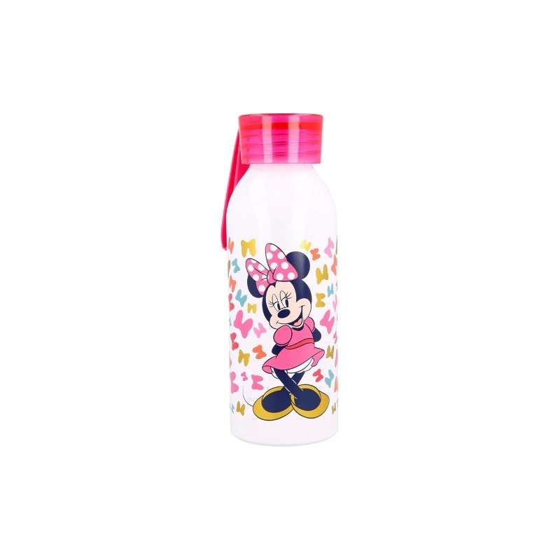 BOTELLA ALUMINIO MINNIE DISNEY CON COLGADOR DE SILICONA 510Ml.