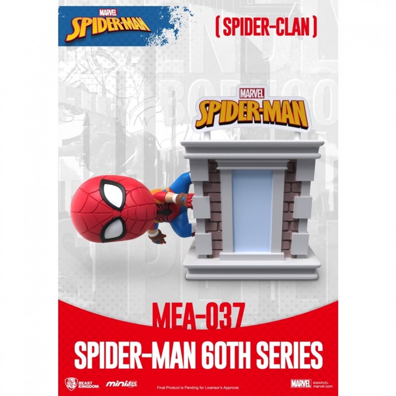 Figura beast kingdom mini egg attack marvel spider - man spider - clan serie 60 aniversario