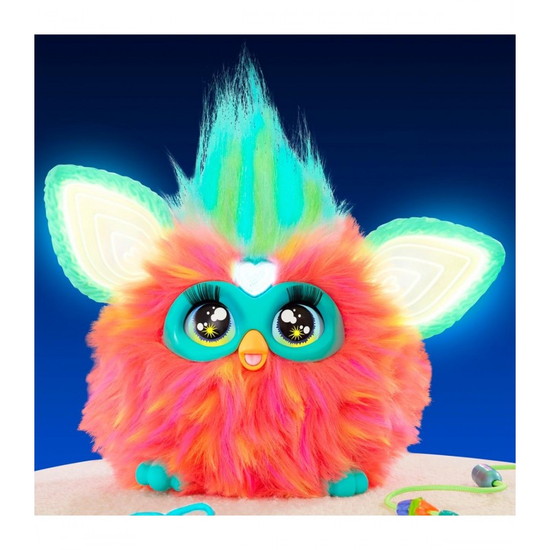 Juguete interactivo hasbro furby naranja coral