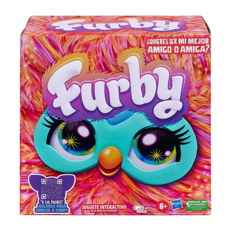 Juguete interactivo hasbro furby naranja coral