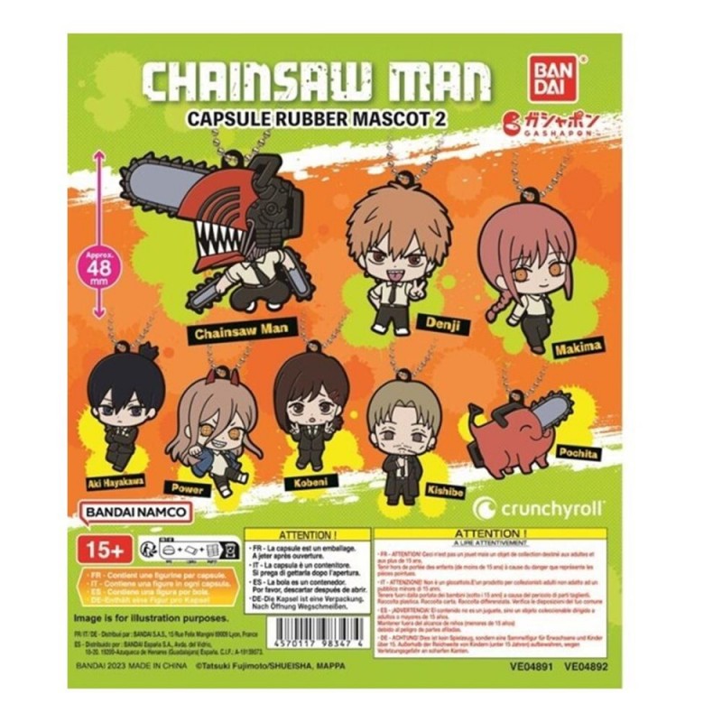 Set gashapon lote 40 articulos chainsaw man rubber mascot 2