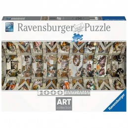 Puzzle panorama ravensburger michelangelo: bóveda de la capilla sixtina 1000 piezas