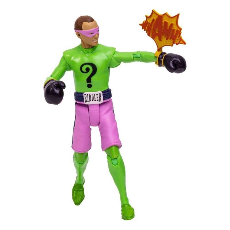 Figura mcfarlane toys dc retro batman 66 the riddler con guantes de boxeo