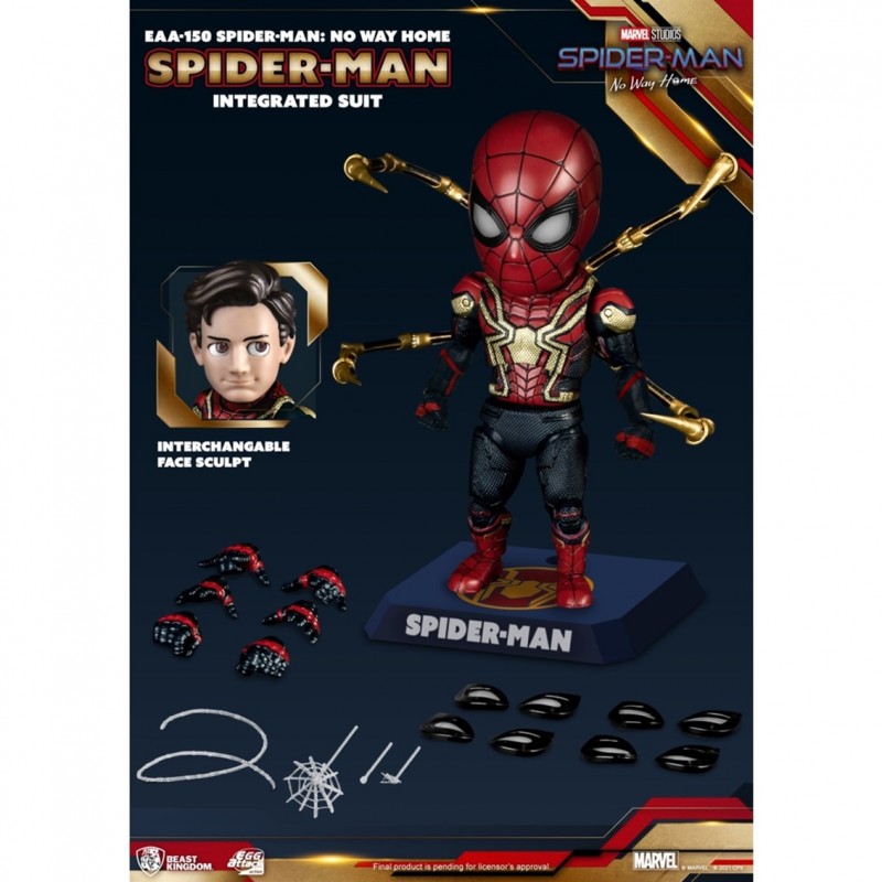 Figura beast kingdom egg attack marvel spider - man no way home traje integrado