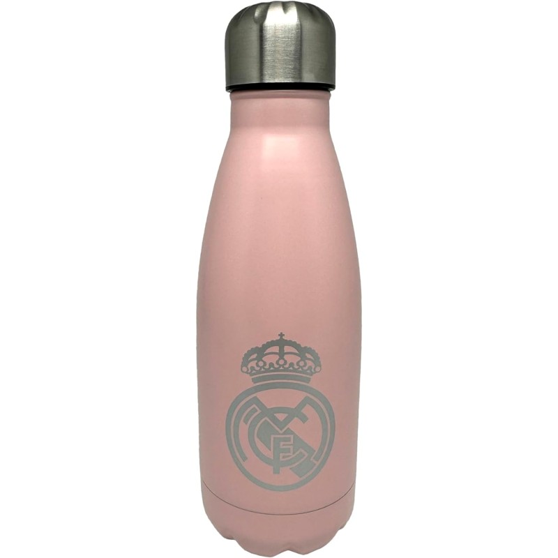Botella Cantimplora Rosa Acero Inoxidable Real Madrid 550ml.