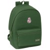 Mochila Doble Para Portatil 15,6"+Usb Real Madrid Chica Caqui 31x18x44cm