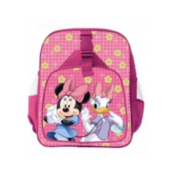 Mochila Infantil Con Bolsillos Minnie Disney 30x20cm.