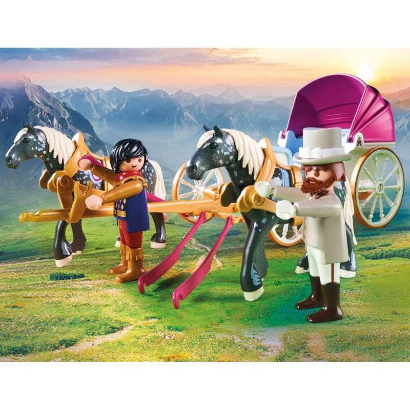 Playmobil carruaje romantico tirado por caballos