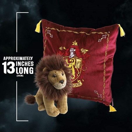 Peluche pack the noble collection harry potter leon mascota gryffindor + cojin gryffindor