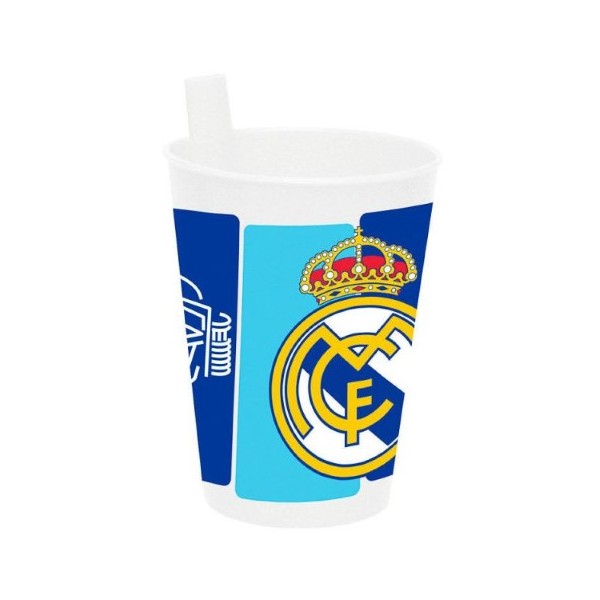 Vaso Real Madrid Con Pajita