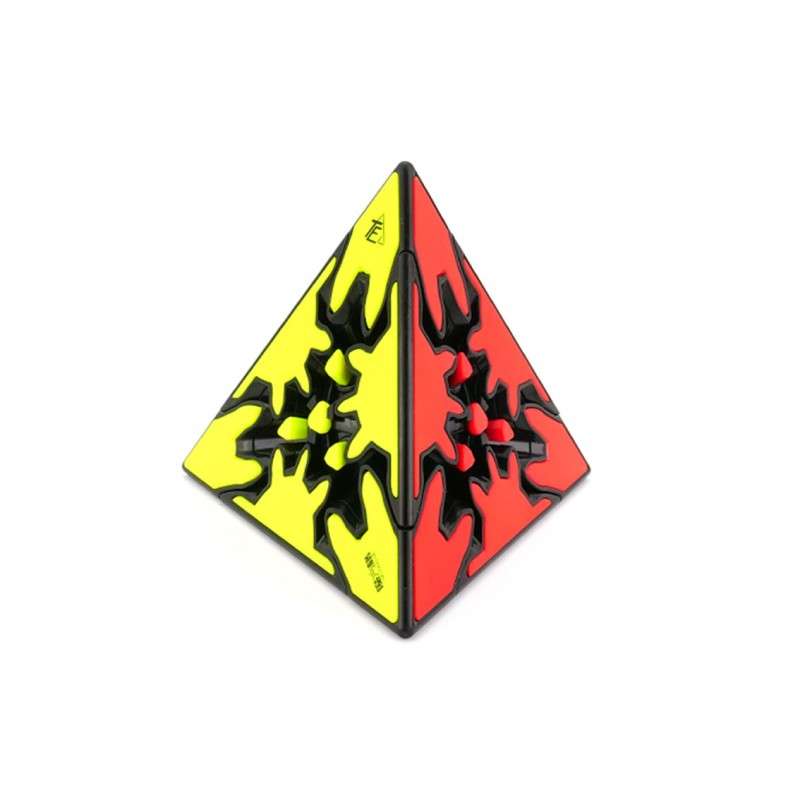 Cubo de rubik qiyi gear pyraminx borde negros