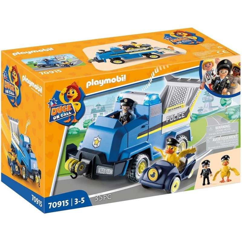 Playmobil duck on call vehiculo de emergencia de la policia