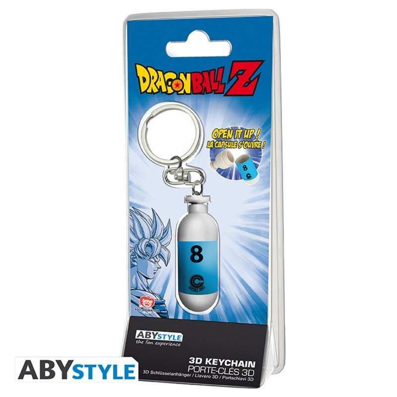 Llavero 3d abystyle dragon ball capsula azul