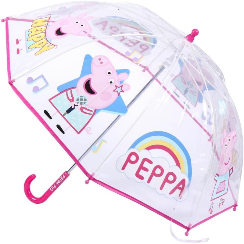 Paraguas Manual Poe Burbuja Peppa Pig 45cm.