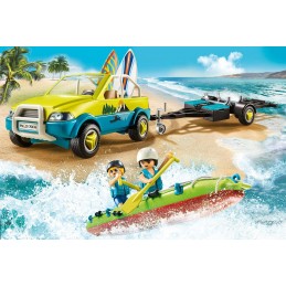 Playmobil coche de playa con canoa