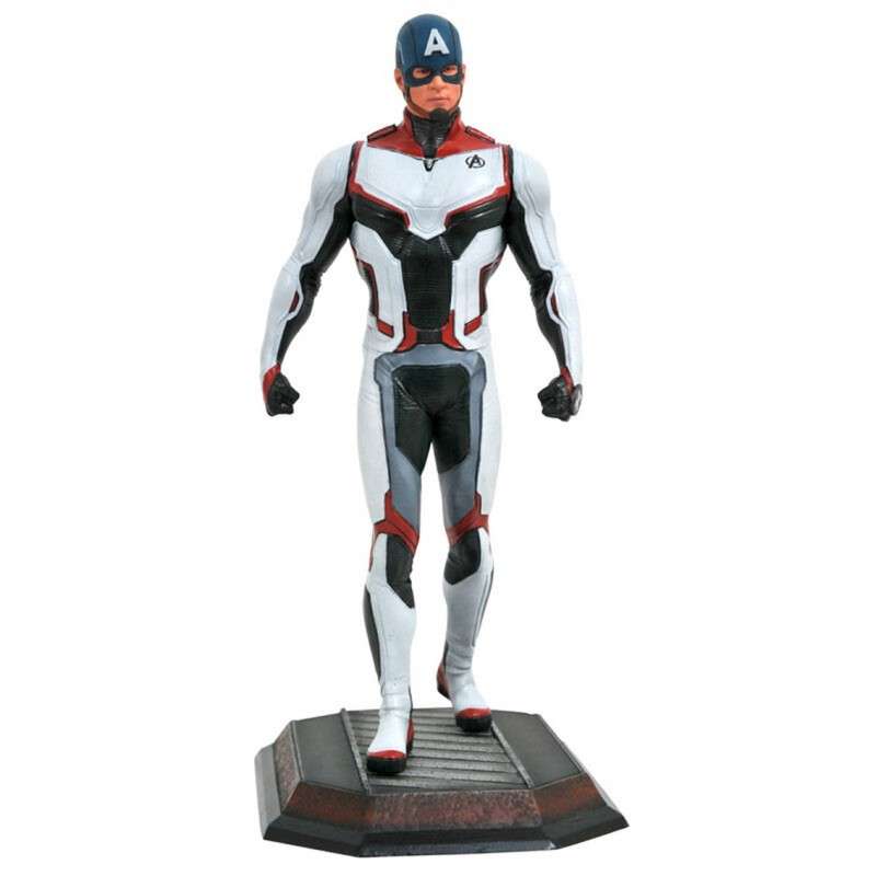 Figura diamond collection marvel avengers capitan america traje equipo pvc diorama 23 cm movie gallery